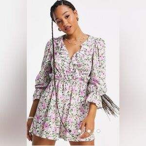 Lilac Ditsy Romper- New with tag